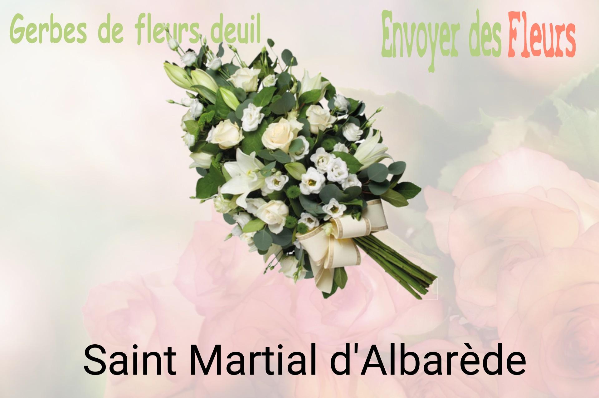 Gerbe de fleurs de deuil livrée à Saint-Martial-d'Albarède